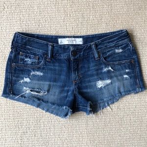 A&F cutoff denim shorts